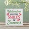 Summer Tabletop Decor Watermelon Summer Wood Box Sign Art Blocks Desk Decor Tabletop Wall Home Kitchen Decoration 5 X 5 Inch